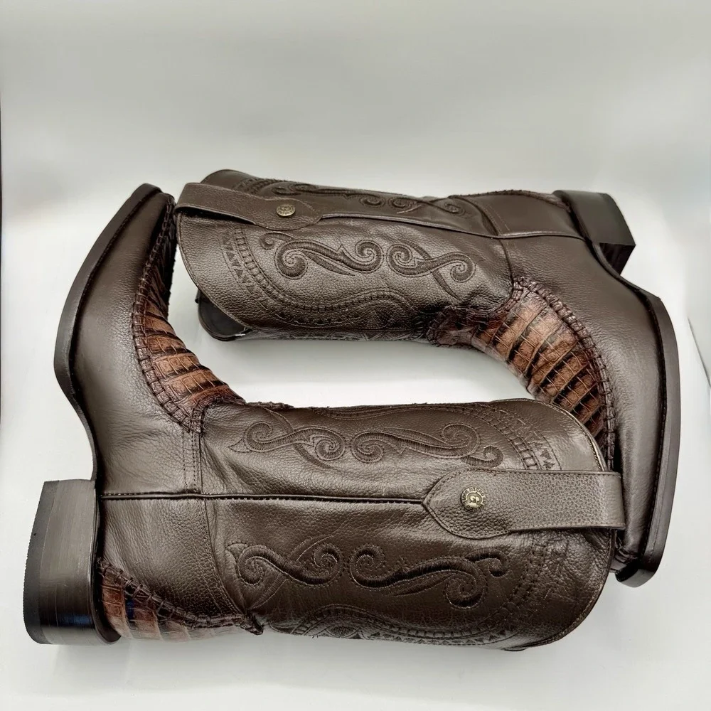 Rock'em Boots‎ Men's Size 9 Brown Bovine Leather Pointed Toe